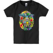Детская футболка с черепахой в цветах