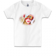 Детская футболка с девушкой в маске