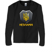 Детская футболка с длинным рукавом с гербом Украины - Незламні
