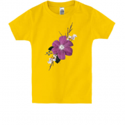 Дитяча футболка з фіолетовою квіткою