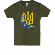 Детская футболка с гербом Украины в цветах