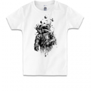 Дитяча футболка з космонавтом під водою