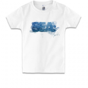 Детская футболка с надписью "SEA"