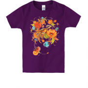 Детская футболка с петриковским орнаментом (3)