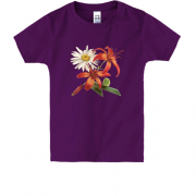 Детская футболка с ромашкой и лилиями