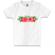 Дитяча футболка з квітами-орнаментом