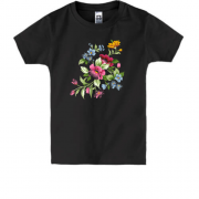 Дитяча футболка з квітковим артом (2)