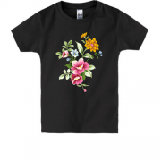 Детская футболка с цветочным букетом