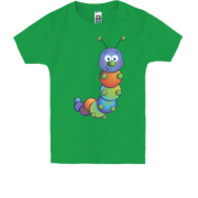 Детская футболка с веселой гусеницей