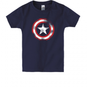 Детская футболка со щитом "Капитан Америка"
