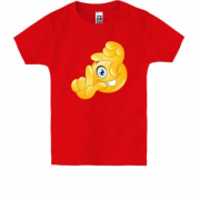 Детская футболка со смайликом "в кадре"