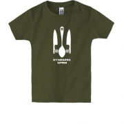 Детская футболка стилизованный тризуб Кулiнарна армiя