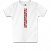 Дитяча футболка вишиванка з квітами (2)