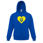 Детская толстовка с гербом Украины в сердце