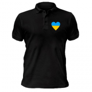 Чоловіча футболка-поло з українським серцем