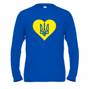 Чоловічий лонгслів з гербом України в серце