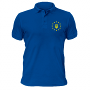 Чоловіча футболка-поло з гербом України - ЄС