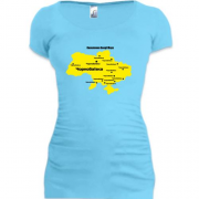 Подовжена футболка Чорнобаївка (мапа для окупанта)