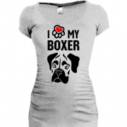 Подовжена футболка I love my boxer