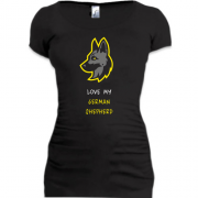 Подовжена футболка Love My German Shepherd