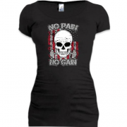 Подовжена футболка NO PAIN - NO GAIN