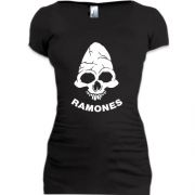 Подовжена футболка Ramones (з черепом)