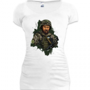 Подовжена футболка Шевченка у військовій формі