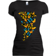 Подовжена футболка з метеликами (2)