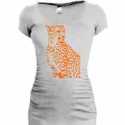 Подовжена футболка з леопардом (2)