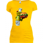 Подовжена футболка з жабою кухарем