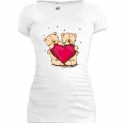 Подовжена футболка з ведмедиками Teddy