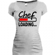 Подовжена футболка з написом "chef" шеф-кухар