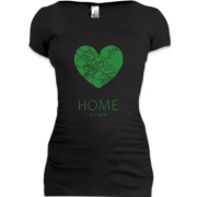 Подовжена футболка з серцем Home Суми