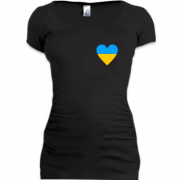 Подовжена футболка з українським серцем