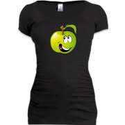 Подовжена футболка з усміхненим яблуком