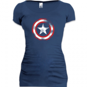 Подовжена футболка зі щитом "Капітан Америка"