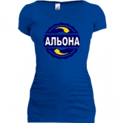 Подовжена футболка з ім'ям Альона в колі