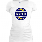 Подовжена футболка з ім'ям Марго в колі