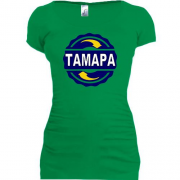 Подовжена футболка з ім'ям Тамара в колі