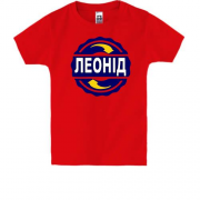 Дитяча футболка з ім'ям Леонід в колі