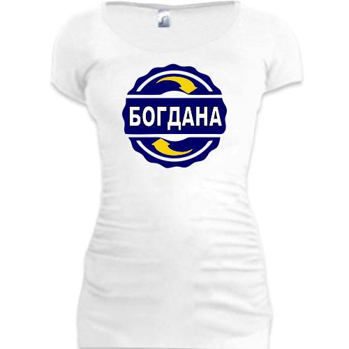 Подовжена футболка з ім'ям Богдана в колі