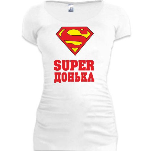 Подовжена футболка Супер донька
